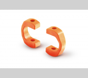 XRAY 305242 Drive Shaft Replacment Plastic Cap 3.5 MM - Orange - STRONG (4)