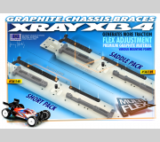 XRAY 361169 Graphite Chassis Brace Upper Deck - SADDLE PACK (2)