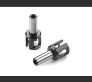 XRAY 345072 FRONT ONE-WAY AXLE OUTDRIVE ADAPTER 27MM - LIGHTWEIGHT (2)