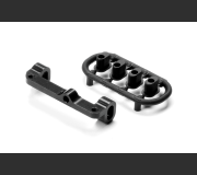 XRAY 332742 Alu Upper Arm Holder -  Left - Black - Swiss 7075 T6 - Set