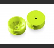 XRAY 329910-Y 2WD FRONT WHEEL AERODISK WITH 12MM HEX - YELLOW - HARD (2)