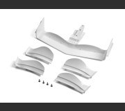 XRAY 371204 X1 Composite Adjustable Front Wing - White - Flat Design