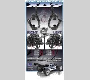 XRAY 352280 Alu Caster Block 10° Left - 3 Roll-CenterS - Swiss 7075 T6 - Hard Coated