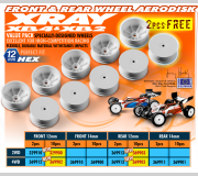 XRAY 329900 2WD Front Wheel AeroDisk With 12MM HEX - White (10) --- Replaced with #329900-M