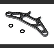 XRAY 301253 X4 CARBON UPPER HOLDER FOR BUMPER FOR UNI BULKHEADS