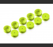 XRAY 329900-Y 2WD FRONT WHEEL AERODISK WITH 12MM HEX - YELLOW - HARD (10)