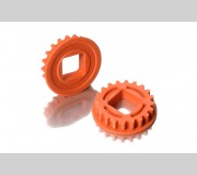 XRAY 305578-O Fixed Pulley For LAYShaft With Bearings 20T - Graphite (2)