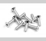 XRAY 904310 HEX Screw SFH M3x10 - Silver  (10)