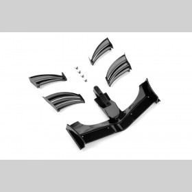 XRAY 371203-K X1 Composite Adjustable Front Wing - Black - ETS APPROVED