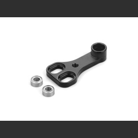 XRAY 302528 X4F ADJUSTABLE ALU SERVO SAVER ARM - BLACK - SWISS 7075 T6