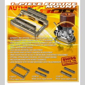 XRAY 358714 Alu ONE-PIECE Engine Mount - Swiss 7075 T6 - Hard Coated