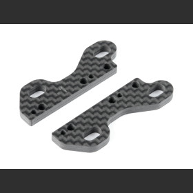 XRAY 301557 X4 UNIVERSAL CARBON UPPER CLAMP -1MM FOR UNI BULKHEADS (2)