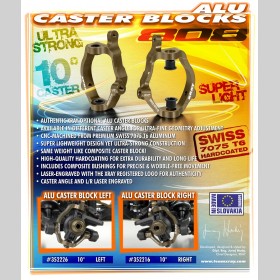 XRAY 352216 XB808 Alu Caster Block 10° Right - Swiss 7075 T6 - Hard Coated