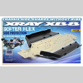 XRAY 351158 XB8 Chassis Side Guard L+R W/OUT RIB