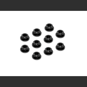 XRAY 960241-K Alu Nut M4 With SERRATED Flange - Black (10)