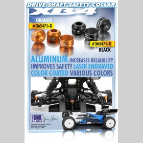 XRAY 365471-O Alu Drive Shaft SAFETY Collar - Orange (3)