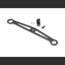 XRAY 372141 X12 CARBON LOWER SUSPENSION ARM PLATE +1MM FOR 1-PIECE CHASSIS