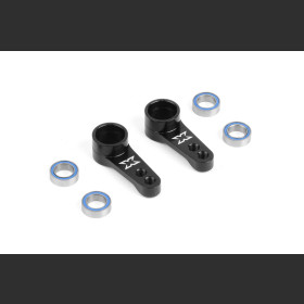 XRAY 302525-K Alu DUAL Servo Saver Arm - Black + Ball-Bearings (2)