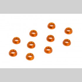 XRAY 362280-O Alu Conical Shim 3x6x2.0MM - Orange (10)