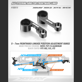 XRAY 322513 Alu Steering Arm For Frontward LinkS - Swiss 7075 T6 - Set
