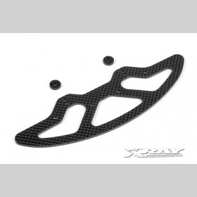 XRAY 371040 X10 Graphite 2.5MM Front Bumper & ShimS - V2