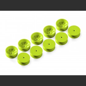 XRAY 369902-Y 4WD FRONT WHEEL AERODISK WITH 12MM HEX IFMAR - YELLOW - HARD (10)