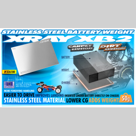 XRAY 326180 Stainless Steel Battery Weight 50G