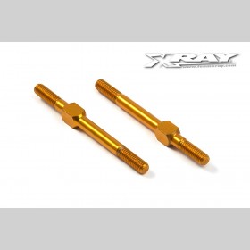 XRAY 302612-O Alu Adj. Turnbuckle M3 L/R 39 MM - Orange - Swiss 7075 T6 (2)