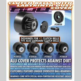 XRAY 358520 Alu LABYRINTH DUST Cover For Clutch Bell