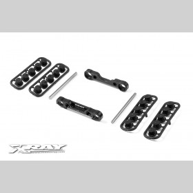 XRAY 352304 Alu Front Lower Susp. HolderS Set - Square Adj. Roll-Center