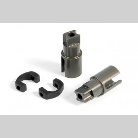 XRAY 305136 Alu Solid Axle Driveshaft AdapterS - Hard Coated (2)