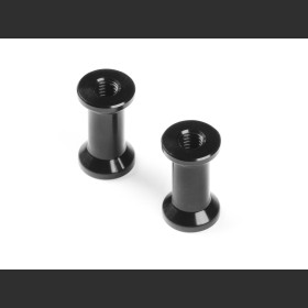 XRAY 373077 Alu Rear Brace Mount 12MM - Black (2)