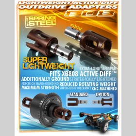 XRAY 355162 XB808 Active Diff Outdrive Adapter - Lightweight - HUDY Spring Steel™ (2)