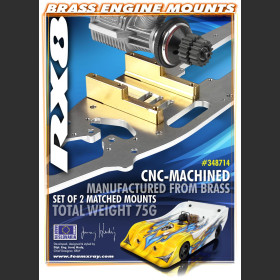 XRAY 348714 BRASS Engine Mounts (L+R) - 75g