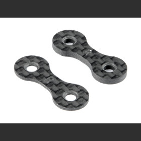 XRAY 302124 X4 REAR ROLL-CENTER CARBON SPACER 1+2MM (1+1)