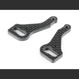 XRAY 303380 X4 CARBON FRONT STEERING PLATE (L+R)