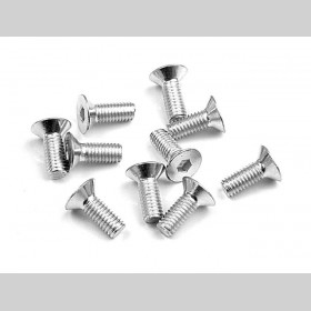 XRAY 904308 HEX Screw SFH M3x8 - Silver  (10) --- Replaced with #903308