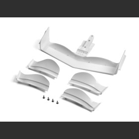 XRAY 371204 X1 Composite Adjustable Front Wing - White - Flat Design