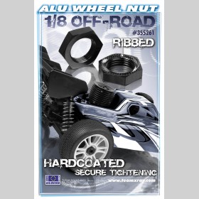 XRAY 355261 Wheel Nut - RIBBED - Hard Coated (2)