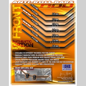 XRAY 352483 XB808 Front Anti-Roll Bar 2.3MM