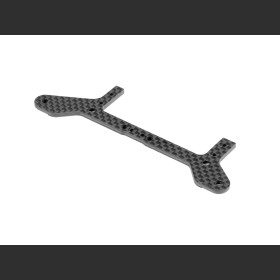 XRAY 371172 X10 CARBON REAR POD LOWER PLATE FOR 1-PIECE CHASSIS - FRONT