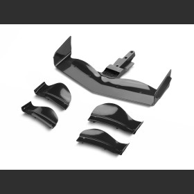 XRAY 371204-K X1 Composite Adjustable Front Wing - Black - Flat Design