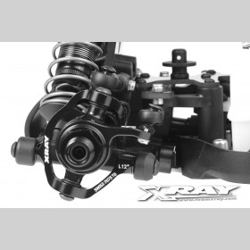 XRAY 352282 Alu Caster Block 12° Left - 3 Roll-CenterS - Swiss 7075 T6 - Hard Coated