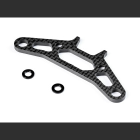 XRAY 301253 X4 CARBON UPPER HOLDER FOR BUMPER FOR UNI BULKHEADS