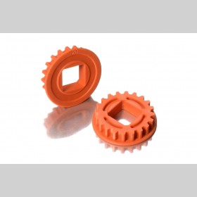 XRAY 305578-O Fixed Pulley For LAYShaft With Bearings 20T - Graphite (2)