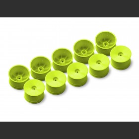 XRAY 329901-Y 2WD/4WD REAR WHEEL AERODISK WITH 12MM HEX IFMAR - YELLOW - HARD (10)