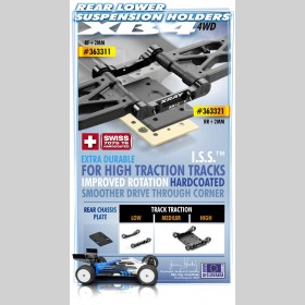 XRAY 363311 Alu Rear Lower Susp. Holder +2 - Front - 7075 T6 (5MM)