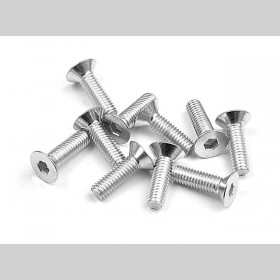 XRAY 904310 HEX Screw SFH M3x10 - Silver  (10)