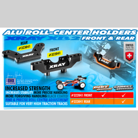 XRAY 323041 Alu Rear Roll-Center Holder - Swiss 7075 T6