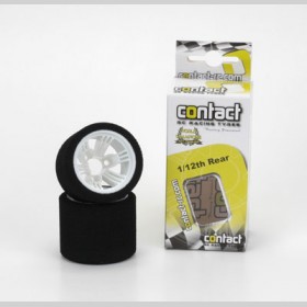 Contact RC JT30RA Foam Tires - 1/12 Rear PINK 30Sh